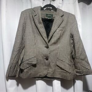 Ralph Lauren Black and White Blazer Tailored Suit Jacket
